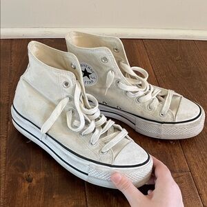 Converse Women's White High-Top Sneakers Size 8